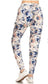 Jogger Fleurs pêche/bleu