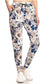 Jogger Fleurs pêche/bleu